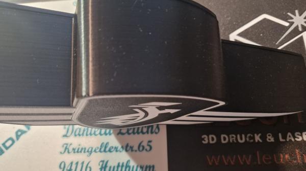 Zündapp Wandreklame 3D PETG : 33 x 15 x 6cm in Schwarz / Weiß
